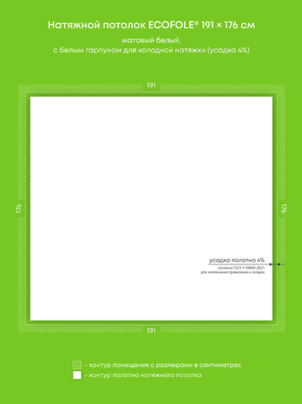 Натяжные потолки 3.4 м2, 1.8 м2