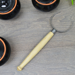 Набор 3 горшка для запекания "Черный янтарь" с крышками+ухват "Вятская керамика"