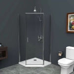 Душевой уголок BelBagno UNO-195-P-1-80-C-Cr 80х80 стекло прозрачное/профиль хром