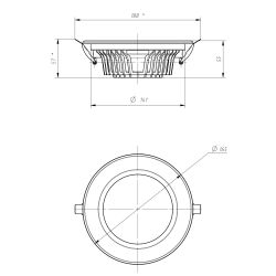 Светильник светодиодный встраиваемый Даунлайт ЭРА SDL-10-90-40K-W20 20Вт 4000K 2100Лм D167х55 5 лет гарантии