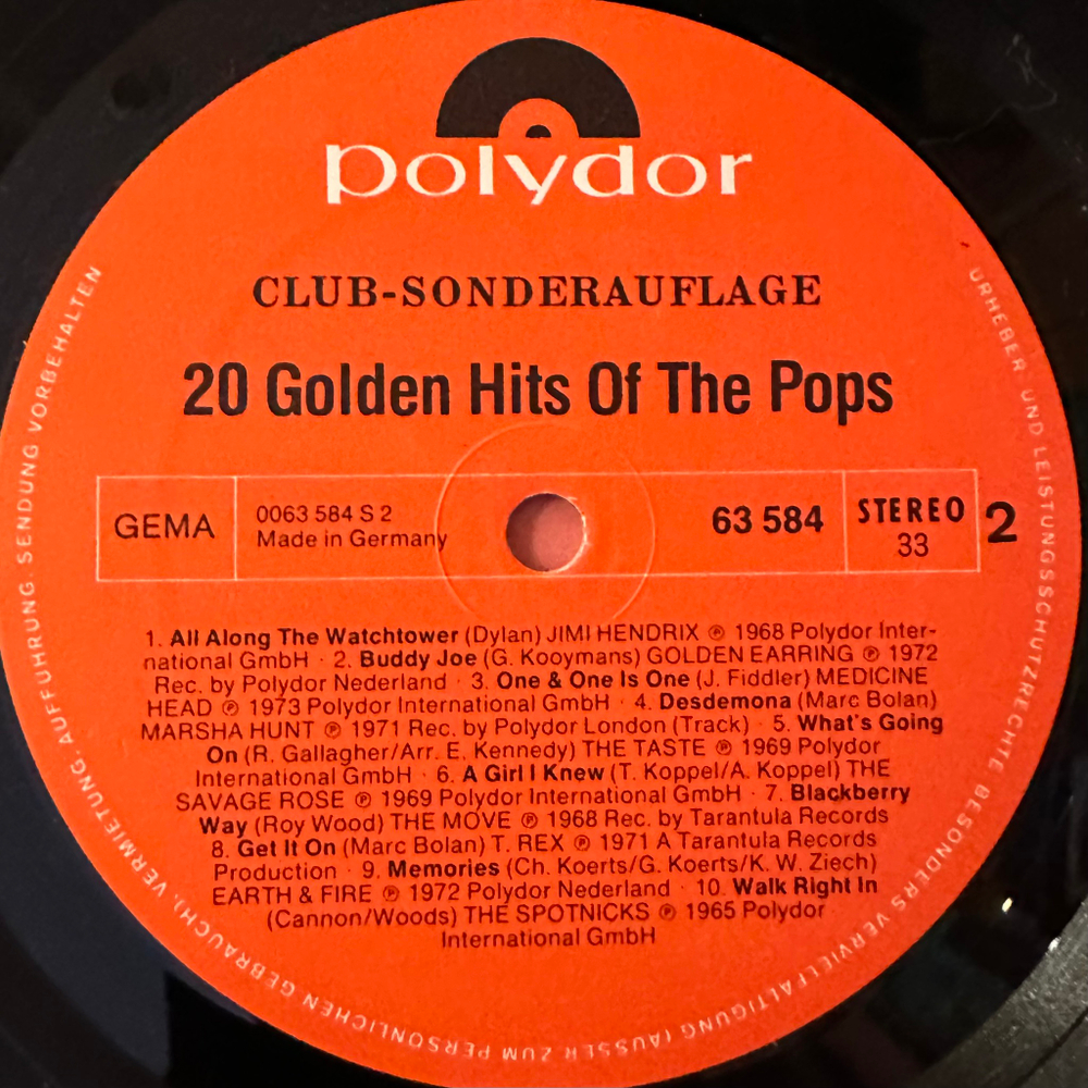 20 Golden Hits Of The Pops (Германия 1975г.)
