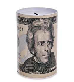 BX-220/3 Металлическая копилка «20 Долларов» 15см