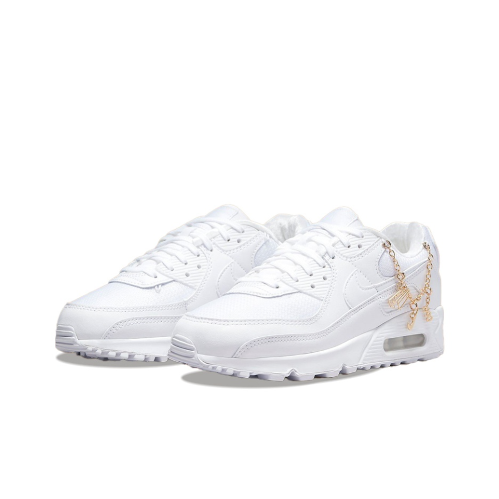 Женские кроссовки Nike Air Max 90 'Lucky Charms White Metallic Gold' DH0569‑100
