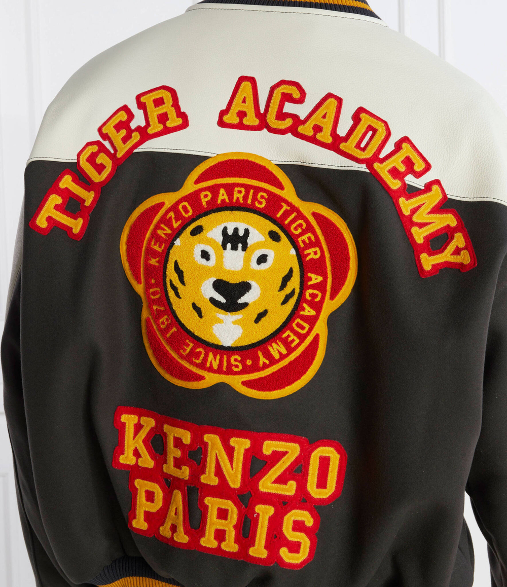 Кожаная куртка бомбер Kenzo - графитовый(FD65BL1409OH)