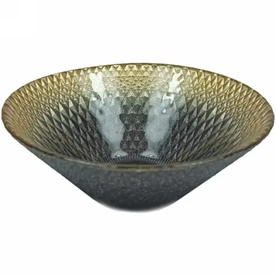 Салатник стеклянный 15см «Барокко блэк»