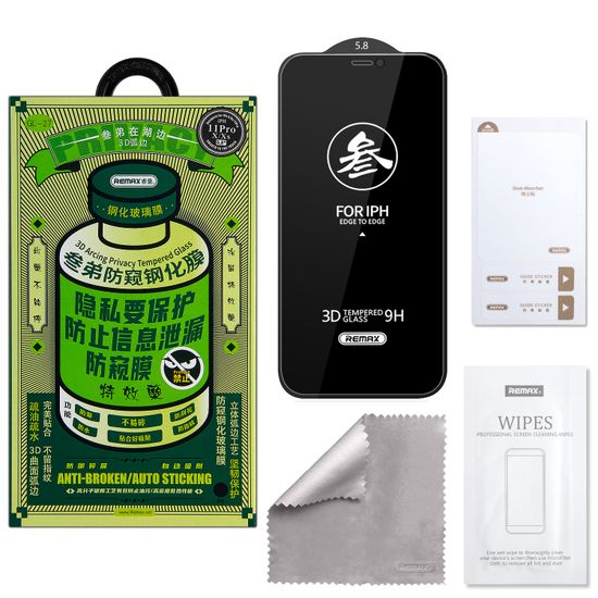Защитное стекло iPhone X/Xs/11 Pro "Антишпион" Remax Medicine Glass GL-27