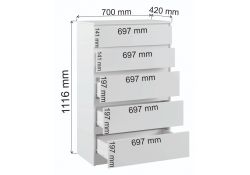 Комод Мадера К 700 лдсп белый