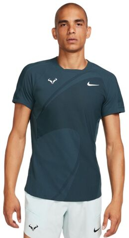 Мужская теннисная футболка Nike Dri-Fit Rafa Tennis Top - deep jungle/white