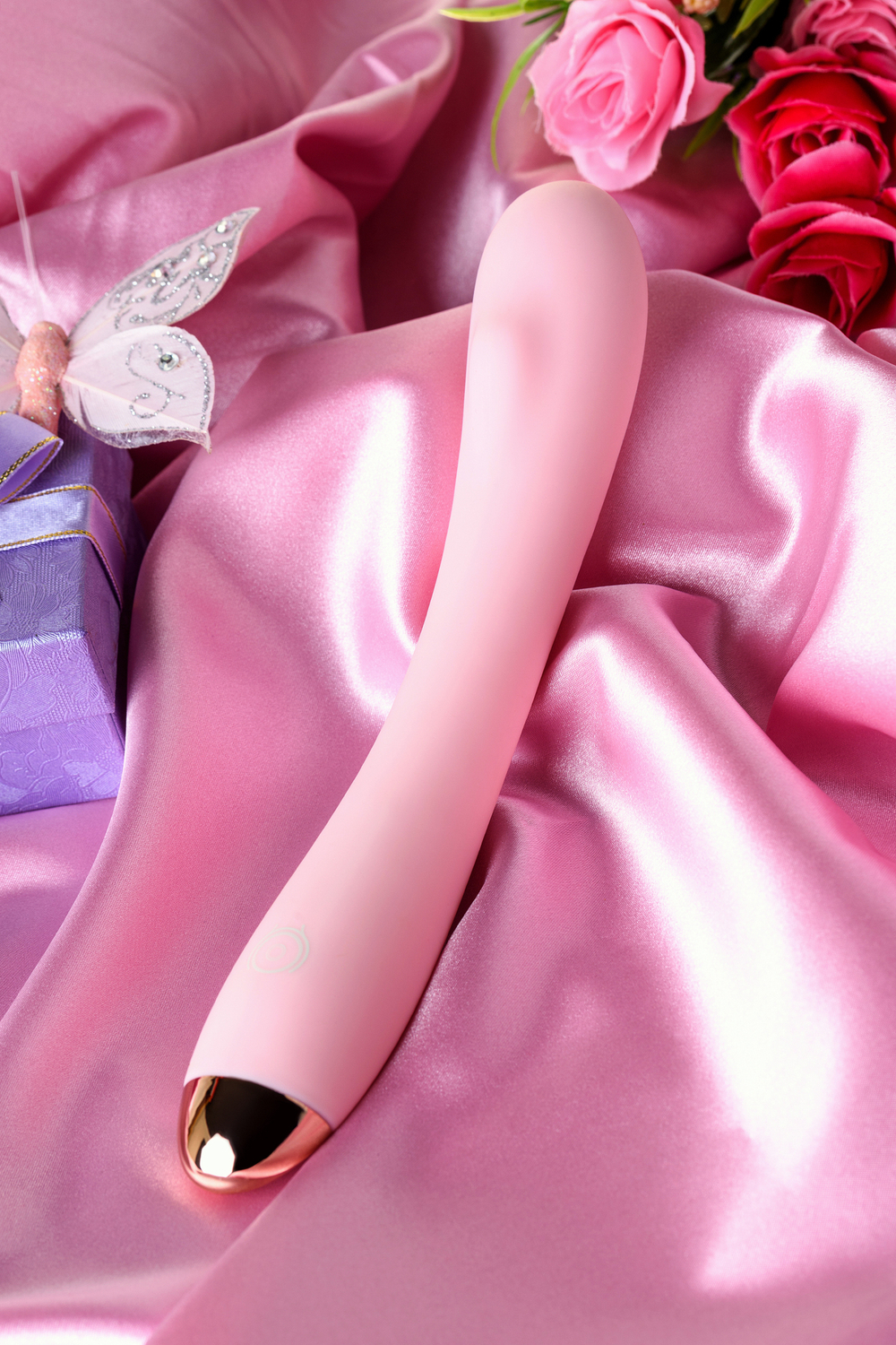 Вибромассажер Eromantica Kristen розовый 22,5 см