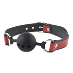 Кляп Sitabella черный 4,4 см ремешок красный