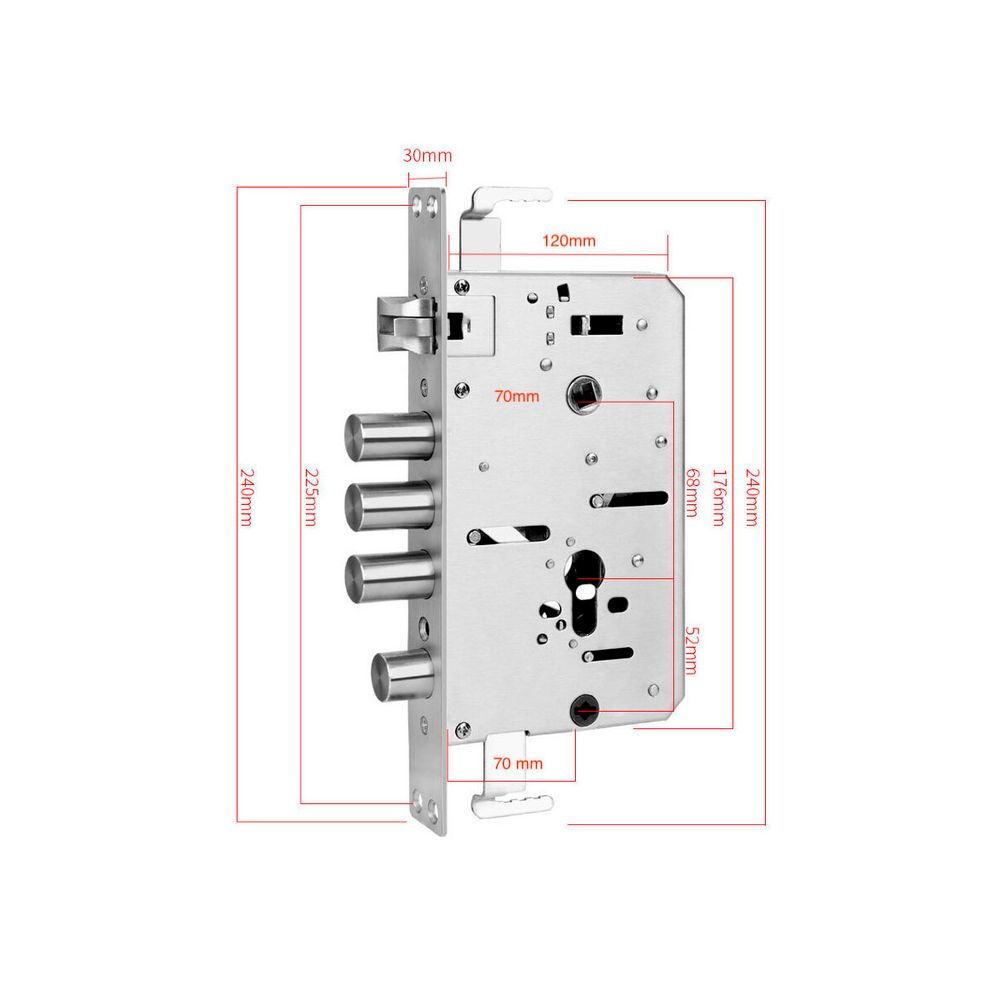 Распашная 3х ригельная мортиза с круглыми ригилями 70x68 TTLOCK