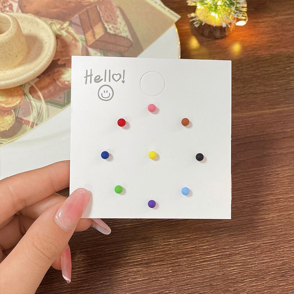 Набор сережек &quot;Rainbow&quot; 9 шт