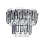 Люстра потолочная 8x40Вт Е14, металл/хрусталь, хром/прозрачный/дымчатый