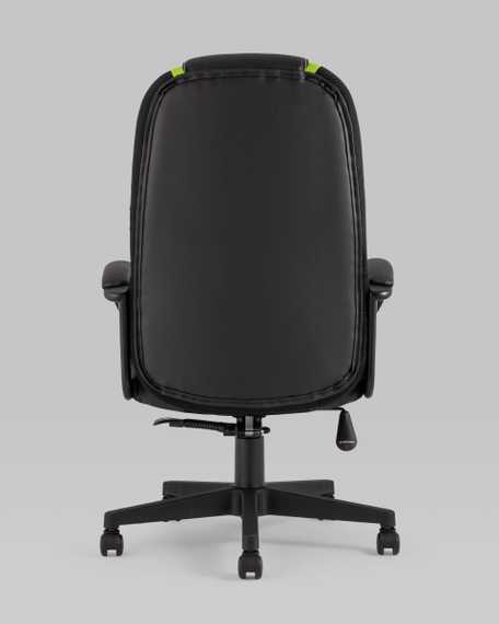 TopChairs ST-CYBER 9 GREEN ткань/экокожа черный/зеленый