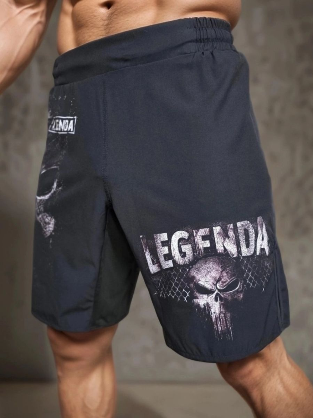 Шорты Legenda Череп Каратель черный
