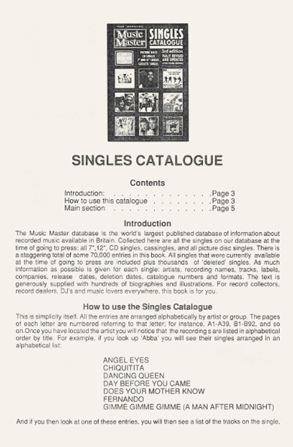 The Official Music Master Singles Catalogue (3rd Edition) / John Humphries