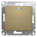 GLOSSA 1-клавишный ВЫКЛЮЧАТЕЛЬ с подсветкой, сх.1а, 10АХ, механизм, ТИТАН