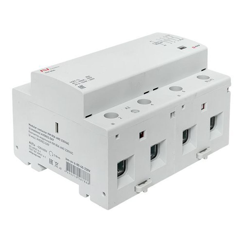 Контактор модульный EKF km-av-6-80-40-230V