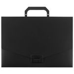 Портфель пластиковый STAFF А4 (320х225х36 мм), без отделений, черный, 229241