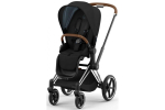 Коляска 2 в 1 Cybex Priam IV Sepia Black, шасси Chrome Brown