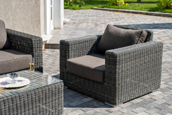 "Боно" лаунж-зона из искусственного ротанга, цвет графит