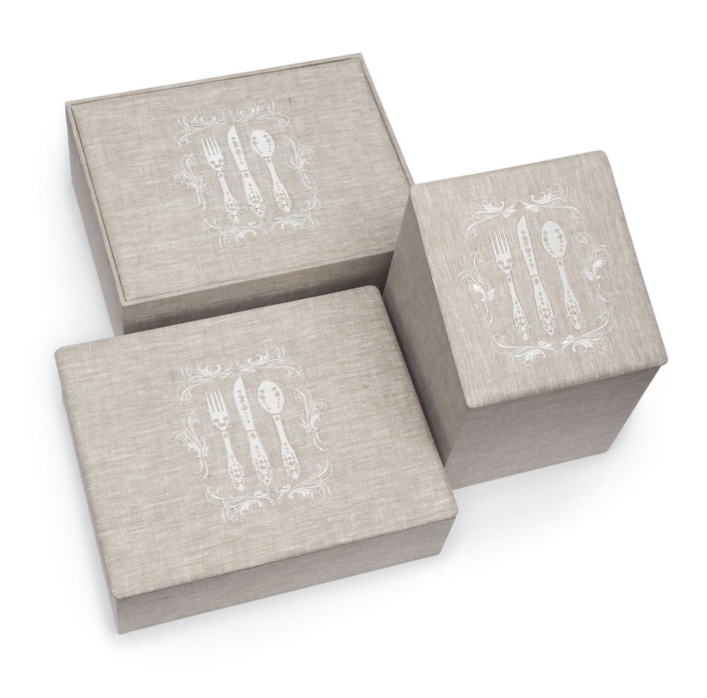 Коробка для столовых приборов 20х20х30 Texteis Iris Cutlery Box