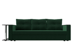 Диван прямой Атланта со столом слева, Зеленый, Велюр, 112473