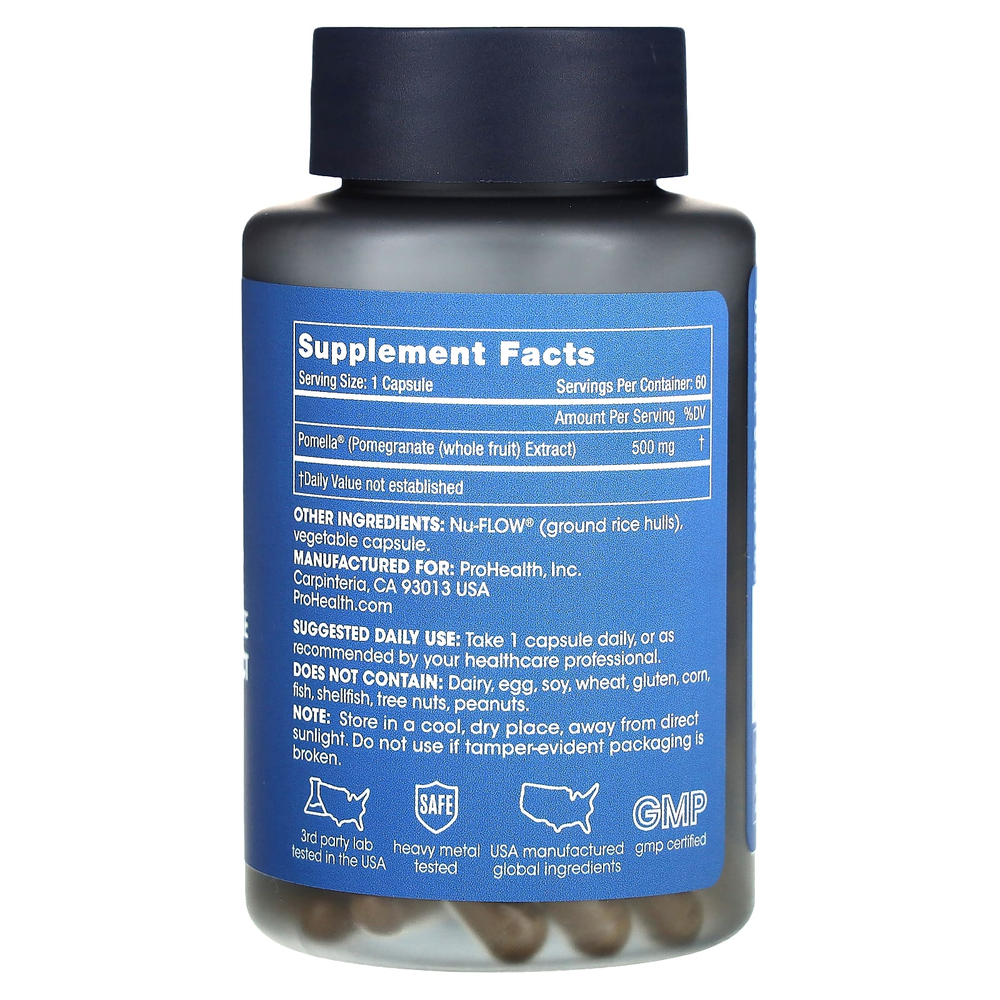 ProHealth Longevity, Экстракт граната, 500 мг, 60 капсул