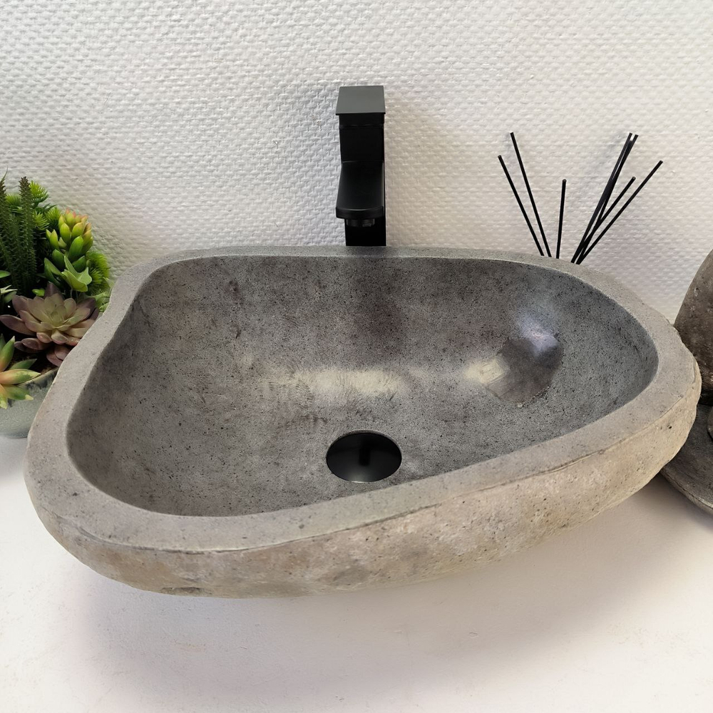Раковина из речного камня RS-64115 (50*39*16) 0122
