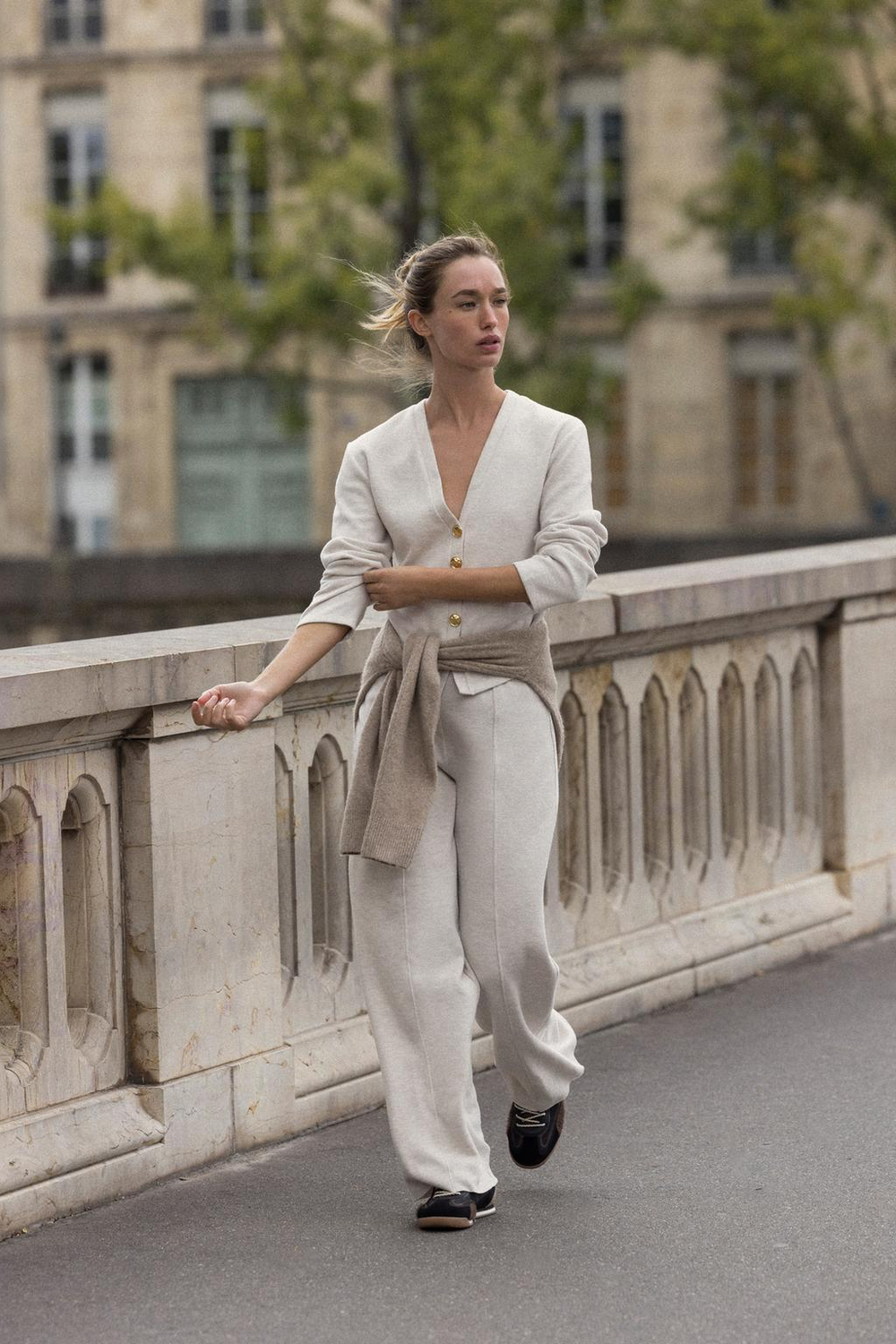 ZARA МЯГКИЙ КАРДИГАН НА ПУГОВИЦАХ, БЕЖЕВЫЙ МЕЛАНЖ