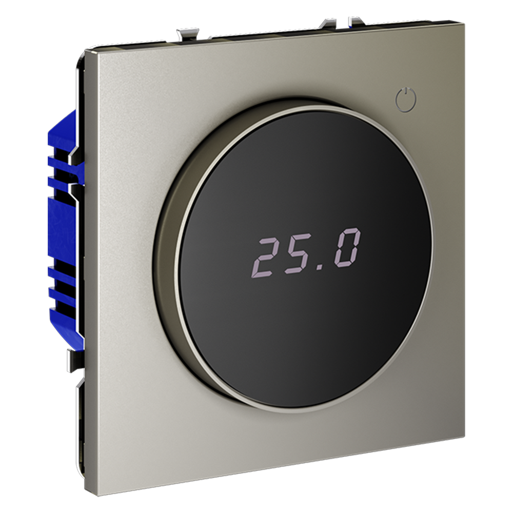 Терморегулятор электронный VOLTUM S70 с индикацией и датчиком, для теплого пола, (шелк)