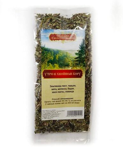 Чайная серия "Уральские традиции": Чай Утро в хвойном бору, 50 гр.
