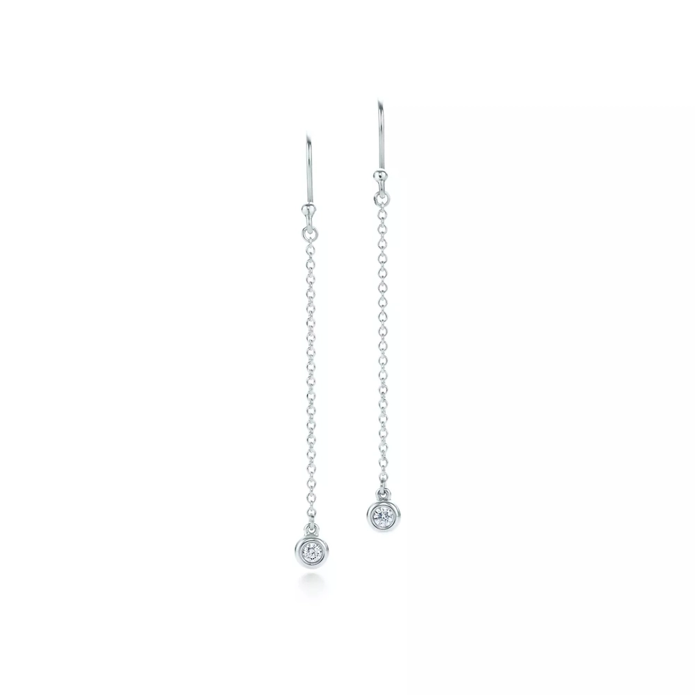 Серьги из серебра с бриллиантами, Tiffany 💎