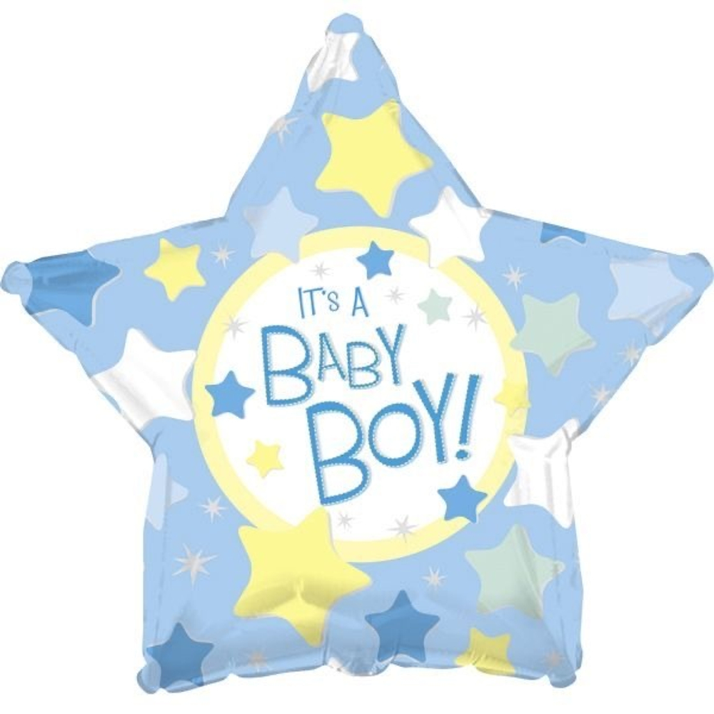 Звезда с надписью на выписку для мальчика