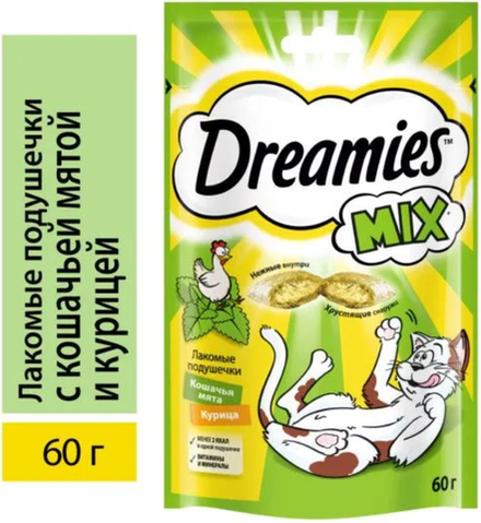 Dreamies 60г.*6 mix с Курицей и Мятой