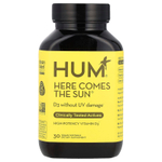 HUM Nutrition, Here Comes The Sun®, высокоэффективный витамин D3, 30 веганских капсул (50 мкг в 1 капсуле)