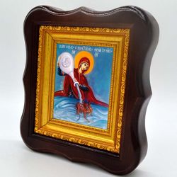 Отгоняющая злые помыслы. Икона Богородицы на холсте.