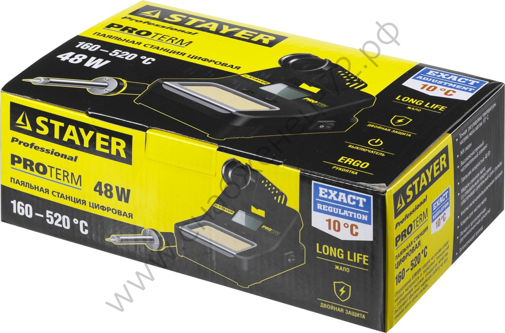 STAYER SP-50 48Вт 160-520°C, Цифровая паяльная станция (55370)