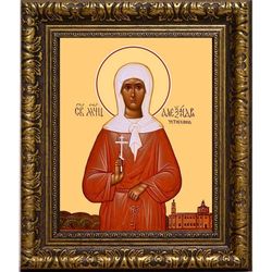 Александра Устюхина мученица. Икона на холсте.