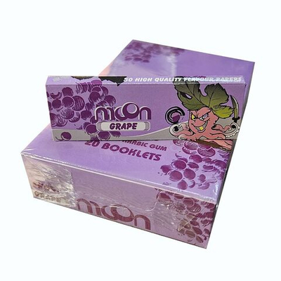 Бумага для сигарет блок "Moon" Flavoured Виноград 70mm 14г/м 50л*20шт