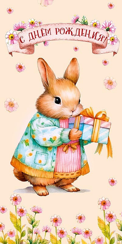 Открытка "С днем рождения"/5шт 0167.259