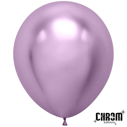 Шар (18''/46 см) Сиреневый, хром, 10 шт.