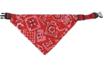 FLAMINGO PINTO Ошейник с банданой нейлоновый, 25-40 см, красный