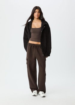 STRADIVARIUS Топ с квадратным вырезом, коричневый