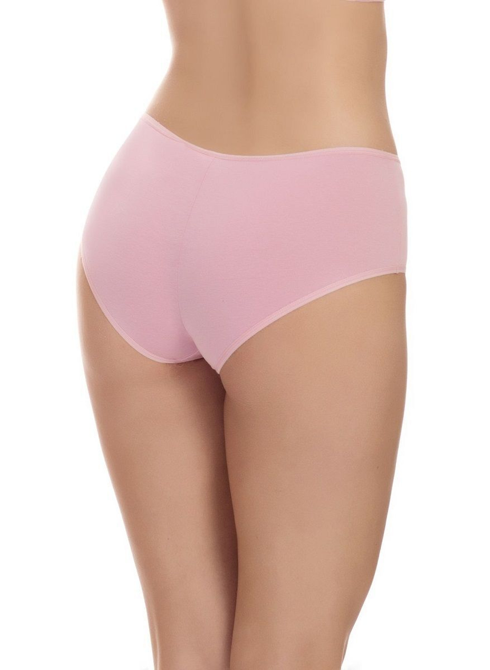 Хлопковые трусики-шорты с низкой линией талии (Размер: S) (Цвет: розовый)