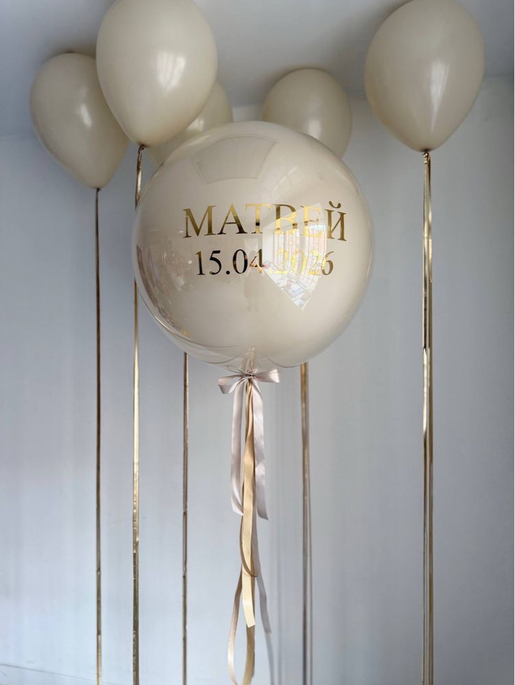 Воздушные гелиевые шарики с доставкой по Хабаровску дождик №5070