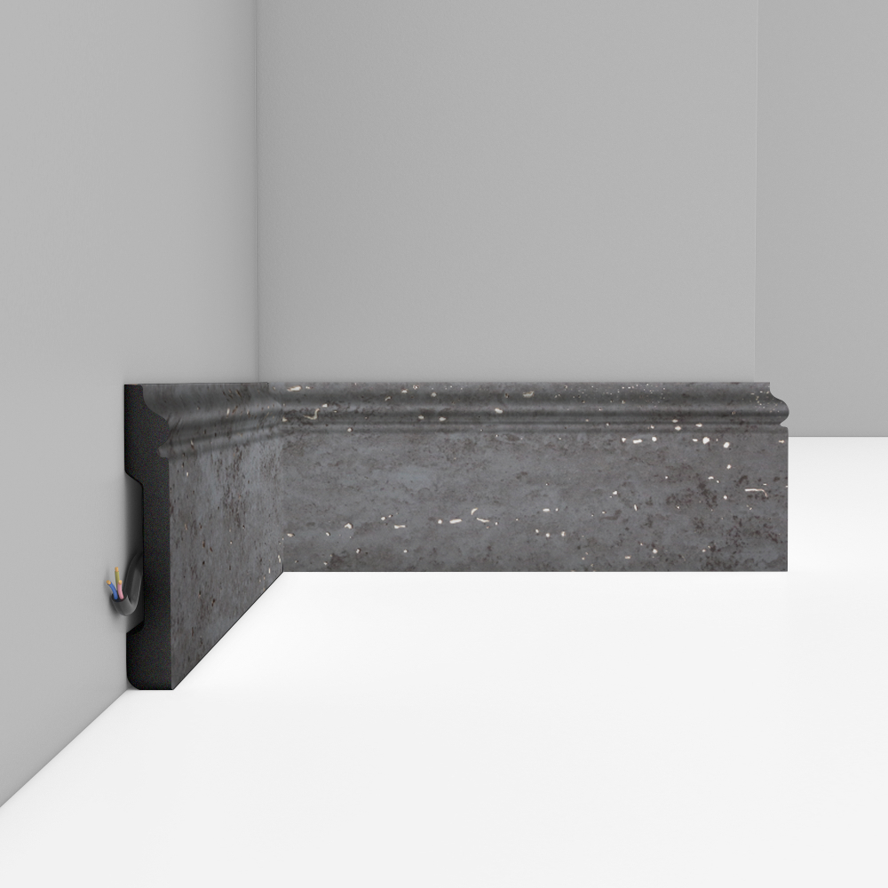 Плинтус напольный Decomaster D005-1632G 79х13х2400мм