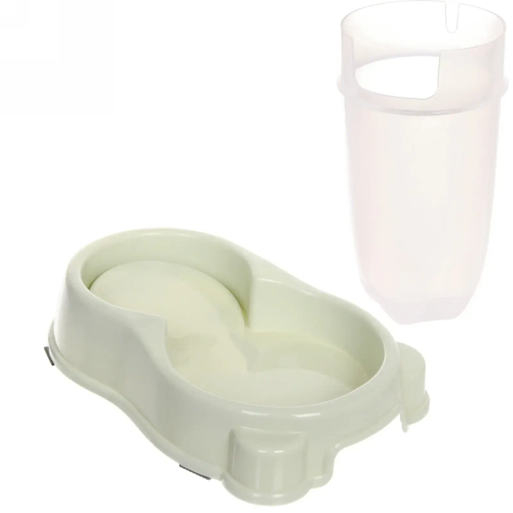 Автокормушка пластиковая «Колор-Один дома» 27,5*17,57*25см 1,2л цвет нежно-зеленый