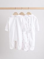 Комбинезон / Cлип для малышей Next E18-353, 3 шт., Белый