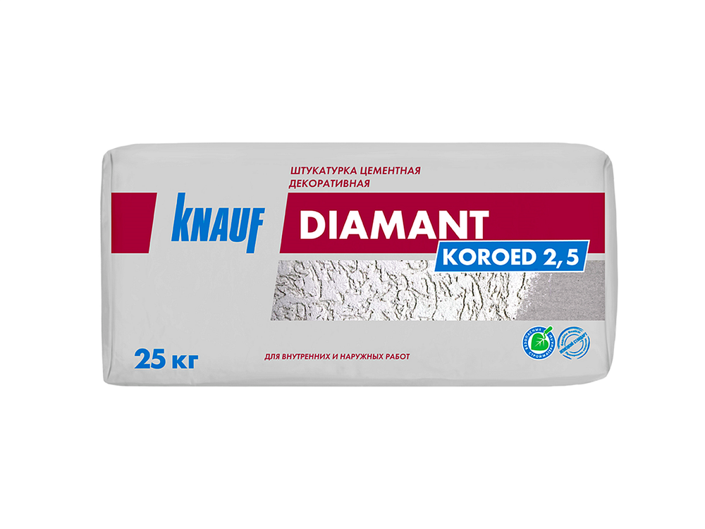 Штукатурка декоративная Knauf Diamant короед 2,5 мм, 25 кг